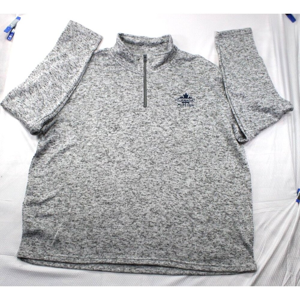 Atlas For Men Grey Canada Wild Park 1/4 Zip Pullover 5XL
